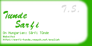 tunde sarfi business card