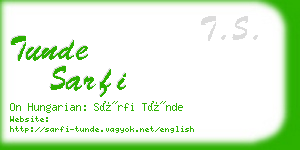 tunde sarfi business card